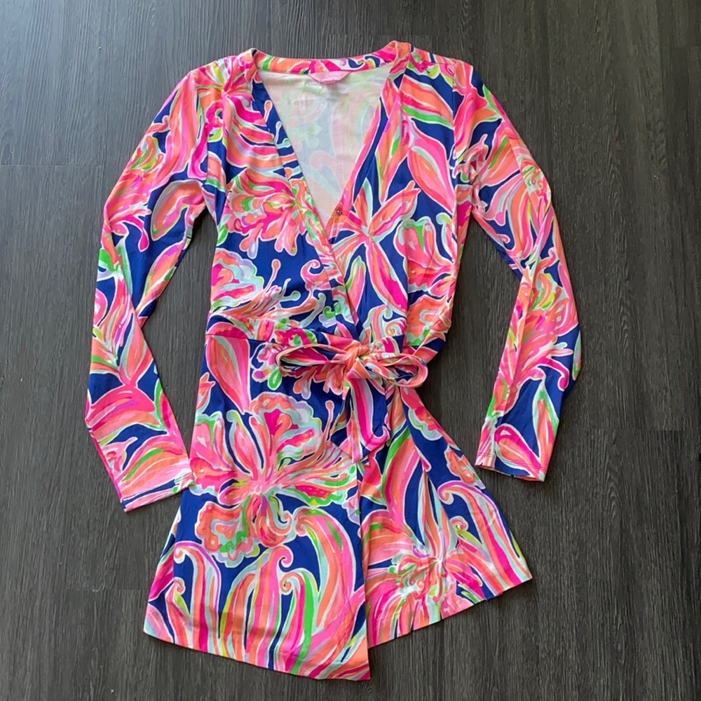 Lilly Pulitzer Karlie Wrap Romper, Size S
